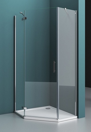 Душевой уголок BelBagno KRAFT-P-1-80-C-Cr-L 80x80 прозрачный, хром, левый