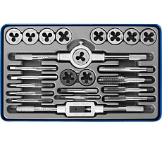 Набор метчиков и плашек, сталь Р6М5, 24 предмета Зубр &quot;ПРОФЕССИОНАЛ&quot; 28110-H24