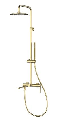 Душевая стойка Vincea Линеа (Linea) VSFS-4LN1BG брашированное золото