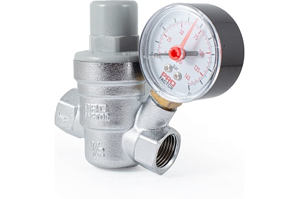 Редуктор давления PROFACTOR мембранный, с манометром, 1/2" PF PRV 253G