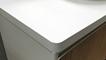 Столешница под раковину Velvex Klaufs 100 см без отверстий, Invisible Line, белая
