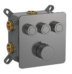 Смеситель для душа AQUAme AQM8812GM термостат, оружейный металл