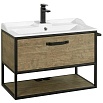 Мебель для ванной Акватон Лофт Фабрик 80 см, раковина Фабиа, дуб кантри