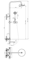 Душевая стойка Agger Thermo A2461100 с термостатом