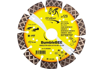 Диск алмазный BumbleBee 1A1RSS/XTW D129-2.4T-10+2W--22.23H Elsilber EL-RY0301B