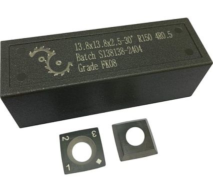 Нож сменный квадратный твердосплавный FHONK 13.8x13.8x2.5-30 R150 4R0.5 (упаковка 10шт) 13813825R1504R05FK08-10