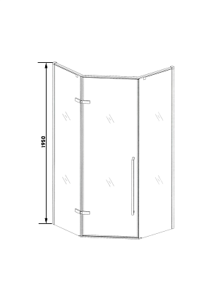 Душевой уголок Cerutti C2A 100x100 прозрачный, черный