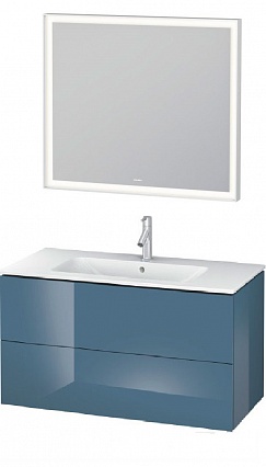 Мебель для ванной Duravit L-Cube 103 2 ящика синий глянец