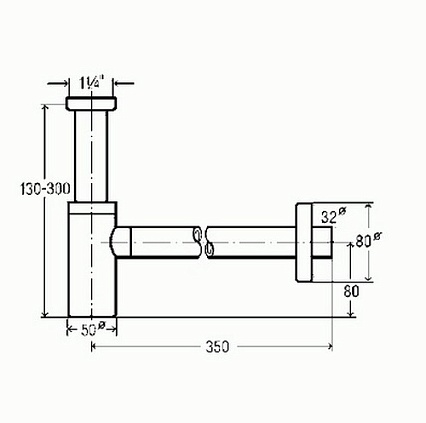 Сифон для раковины Viega Eleganta 440190