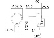 Шланговое подключение Paffoni Lusso ZACC130ST сталь