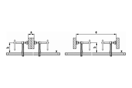 Набор высокоэффективных струбцин BESSEY 1000/120, усилие 6.5 кН BE-SLV100M