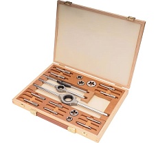 Набор метчиков и плашек Bucovice Tools UNF 1/4-1/2, HSS, 20пр 346100