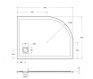 Поддон для душа BelBagno TRAY-MR-UNO-RH-120/90-550-35-W-R-BO 120x90 четверть круга, правый, накладка белый