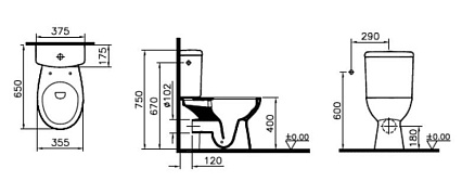 Унитаз VitrA S10 SmoothFlush 9864B003-7201 с микролифтом