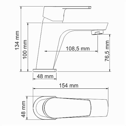 Смеситель для раковины WasserKRAFT Dill 6103