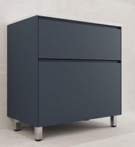 Тумба с раковиной Style Line Лима 80 см напольная, графит