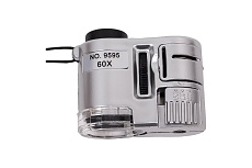 Микроскоп Pro Legend 60x мини на прищепке, с подсветкой (1 LED) и ультрафиолетом PL4445
