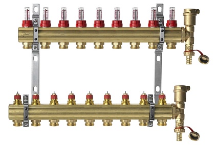 Комплект коллекторов Danfoss FHF-9F set, 9 выходов 088U0729 049528