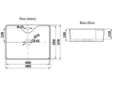 Раковина CeramaLux NC 7291MH-5 48 см светло-серый