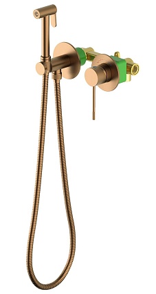 Смеситель Timo Saona 2339/19SM с гигиеническим душем, розовое золото