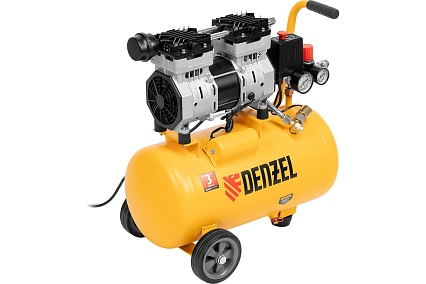 Безмасляный компрессор Denzel DLS950/24 950 Вт, 165 л/мин, ресивер 24 л 58026