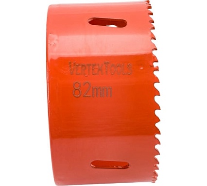 Коронка биметаллическая по металлу 82 мм Vertextools 2525-82