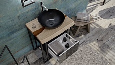 Мебель для ванной Velvex Gelou 65 см черный глянцевый