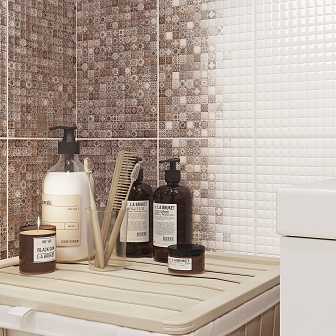 Плитка Cersanit Hammam белая 20x44 см, HAG051D