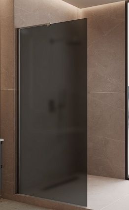 Душевая перегородка Vincea Волк-Ин (Walk-In) VLSW-1H900GFGM 90x200 вороненая сталь, матовое тонированное
