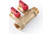 Коллектор с шаровыми кранами PROFACTOR в/н 3/4" х 2 вых 1/2"нар PF MV 264.2