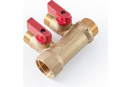 Коллектор с шаровыми кранами PROFACTOR в/н 3/4" х 2 вых 1/2"нар PF MV 264.2