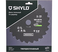 Пильный диск SHYLD по дереву твердосплавный 180x20/16 мм, 24 зуба 6692461
