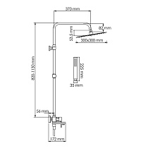 Душевая стойка WasserKRAFT A277.162.218.BM черный