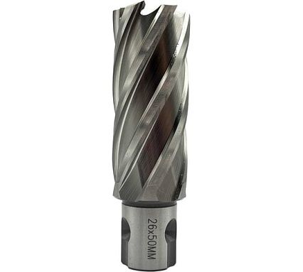 Сверло корончатое TORNERI 26х50 мм, HSS, Universal / Weldon 19 Т023639