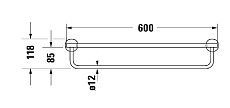 Полка Duravit Starck T 0099444600 60 см черный матовый