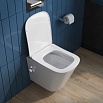 Подвесной унитаз Belbagno Due BB3103CHR-BS/SC с функцией биде, белый