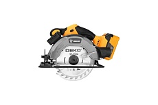 Аккумуляторная циркулярная пила Deko DKCS20 20 В, 165 мм, 2х3.0 Ач 063-4024