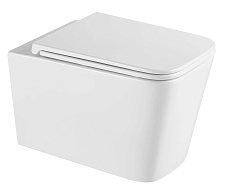 Подвесной унитаз AQUAme AQM2015PRO безободковый, cмыв Tornado Quiet, с сиденьем микролифт