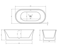 Акриловая ванна Abber AB9201-1.6 160x80