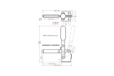 Механический зажим с вертикальной ручкой, усилие 182кг Goodhand GH-12205
