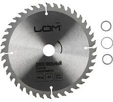 Диск пильный по дереву, стандартный рез, 180x22 мм, 40 зубьев ЛОМ 5239778