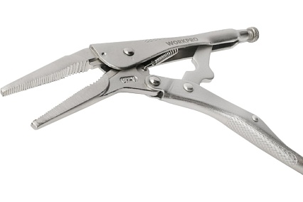 Клещи зажимные с длинными носами WORKPRO PRO 230 мм, СR-V WP231052