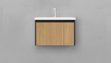 Тумба с раковиной Velvex Klaufs 70 см подвесная, 1 ящик