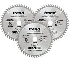 Пильный диск 160 мм три диска в комплекте (48 зубьев) Trend CSB/PT160/3PK