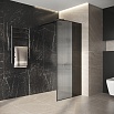 Душевая перегородка Niagara Nova NG-481-90FBLACK 90x200 рифленая/тонированная, профиль черный матовый