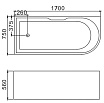 Акриловая ванна Grossman GR-2202L 170x75 левая