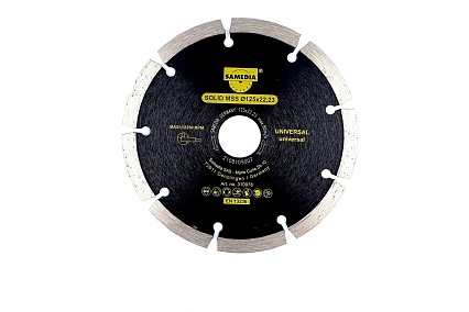 Диск алмазный универсальный SOLID MSS 125x22.23 мм, 9 сегментов SAMEDIA 310978