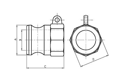 Полипропиленовый камлок Гроссис тип A 1 1/4" 0431748