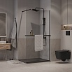 Душевая перегородка Niagara Nova NG-670-12ВLACK 120x195 прозрачная, профиль черный матовый