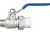 Шаровой кран DOUBLE-LIN 1 сварная головка и НР, латунный резьбовой - 40x1.1/4" LL1138 (40x1.1/4")